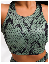 Load image into Gallery viewer, 2 Piece Snake Print Yoga Set
