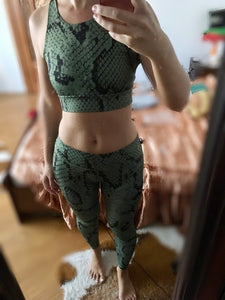 2 Piece Snake Print Yoga Set